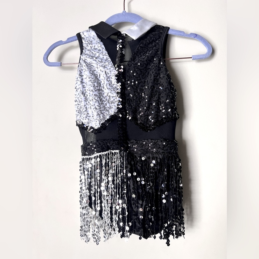 Tap/Jazz glamour costume. Black and white